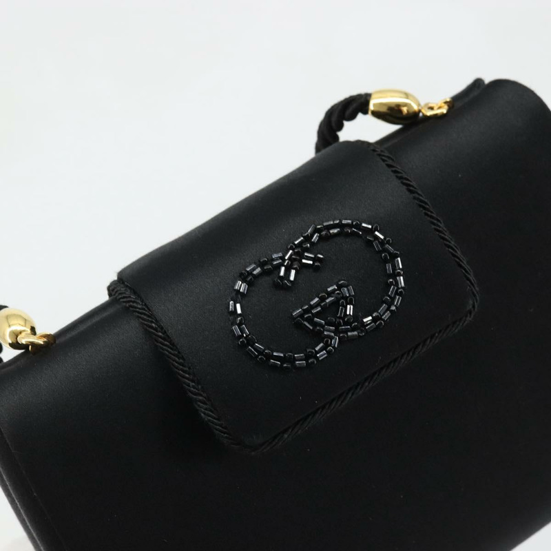 【日本直送】GUCCI 黑色金色緞面單肩包 正品 INZ115A-16