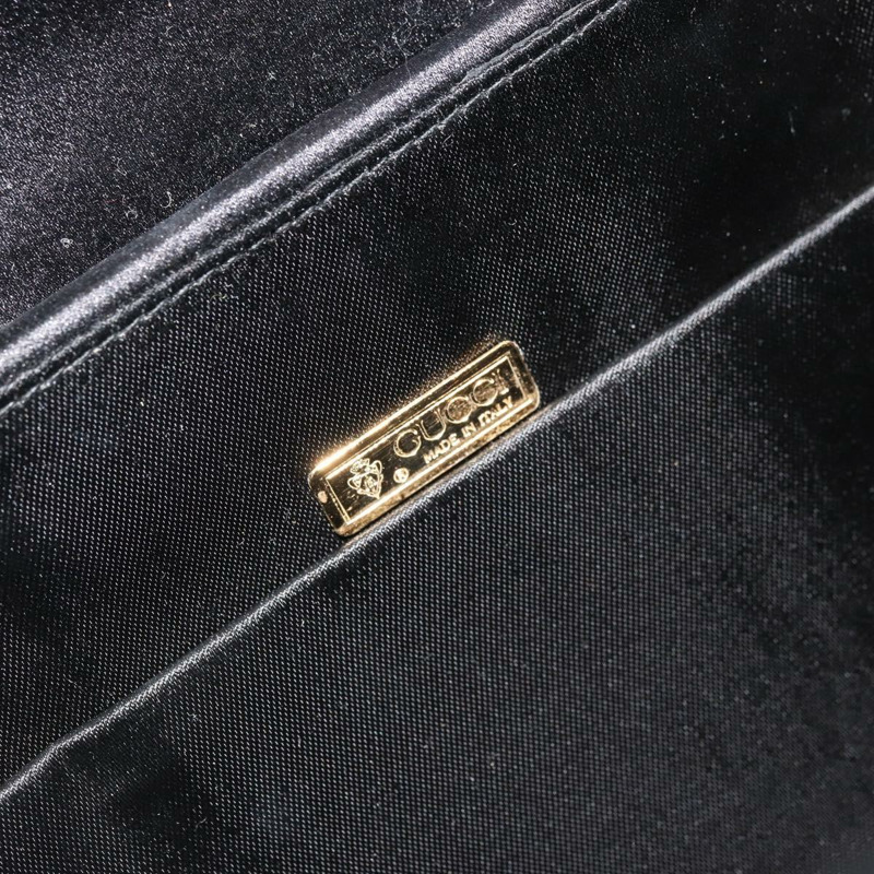 【日本直送】GUCCI 黑色金色緞面單肩包 正品 INZ115A-17