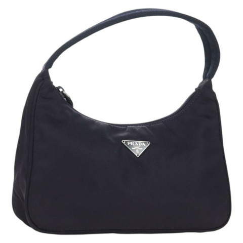 PRADA 尼龍紫銀色手提包 正品 INZ080A