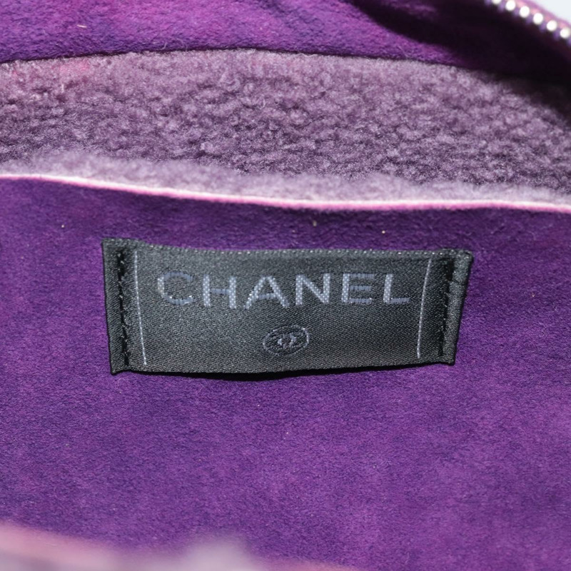 【日本直送】香奈兒 Mouton 紫色銀色雙C標誌單背包 YKZ1122V-19