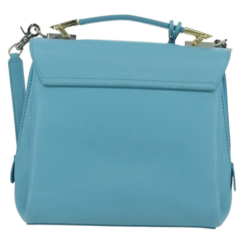 【日本直送】BALENCIAGA 手提包 皮革 兩用 淺藍色 金色 391571 正品 YKZ985M-2