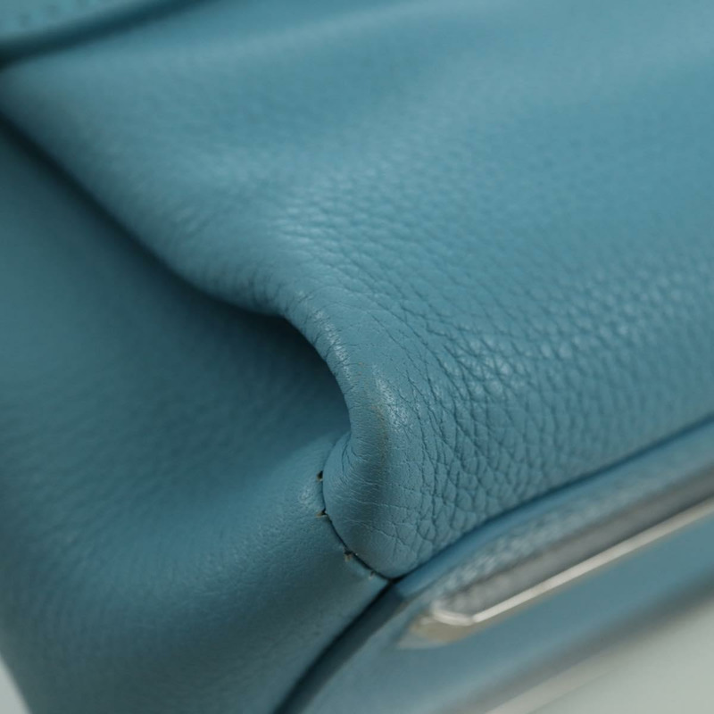 【日本直送】BALENCIAGA 手提包 皮革 兩用 淺藍色 金色 391571 正品 YKZ985M-11