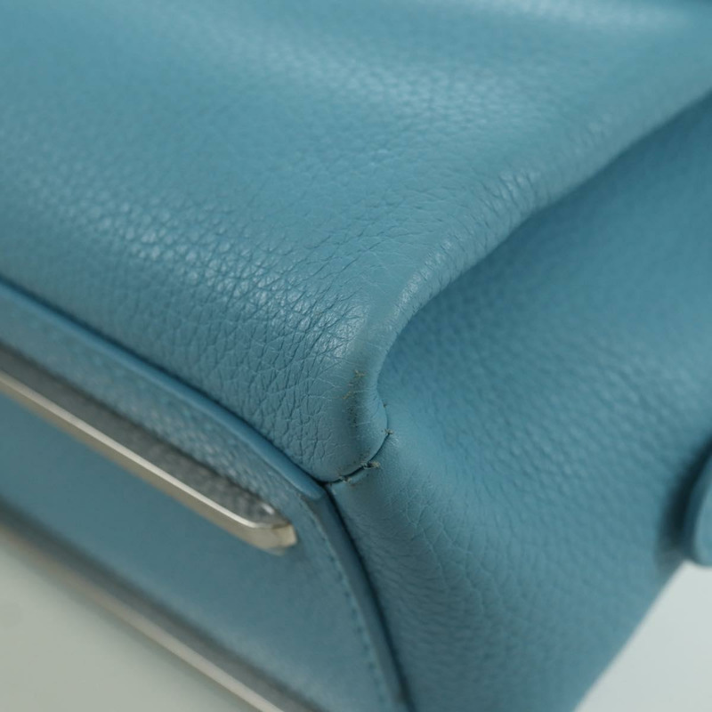 【日本直送】BALENCIAGA 手提包 皮革 兩用 淺藍色 金色 391571 正品 YKZ985M-12