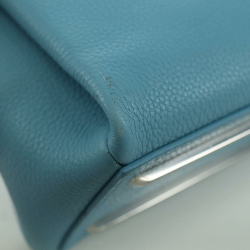 【日本直送】BALENCIAGA 手提包 皮革 兩用 淺藍色 金色 391571 正品 YKZ985M-13