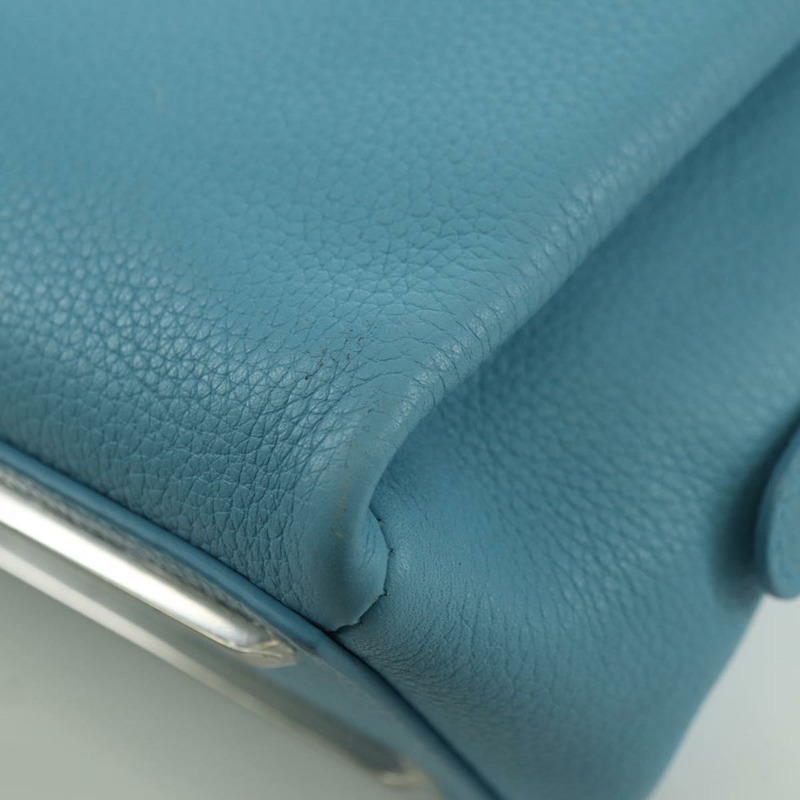 【日本直送】BALENCIAGA 手提包 皮革 兩用 淺藍色 金色 391571 正品 YKZ985M-14