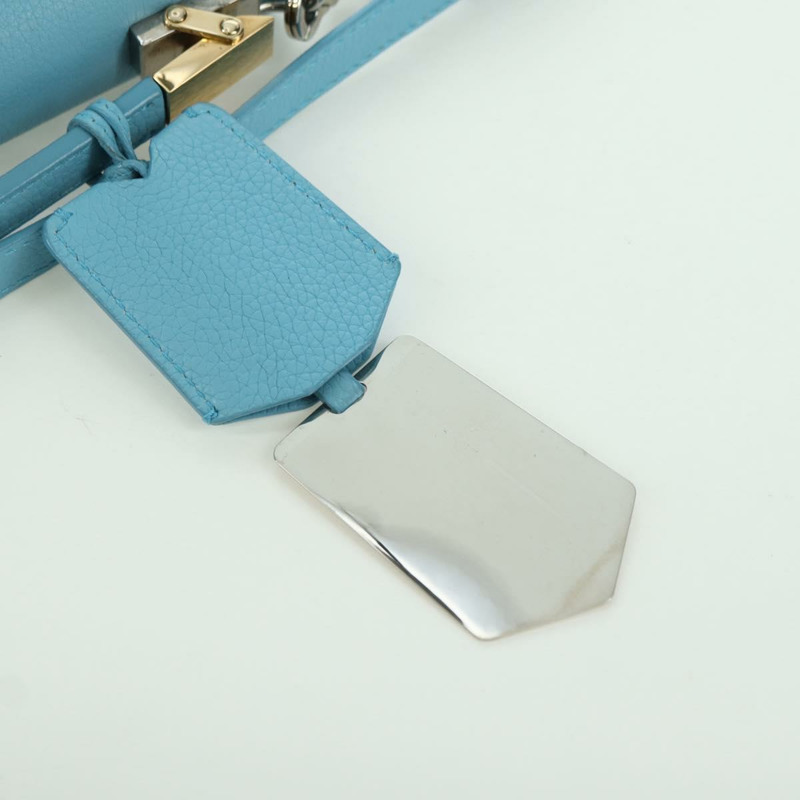 【日本直送】BALENCIAGA 手提包 皮革 兩用 淺藍色 金色 391571 正品 YKZ985M-16