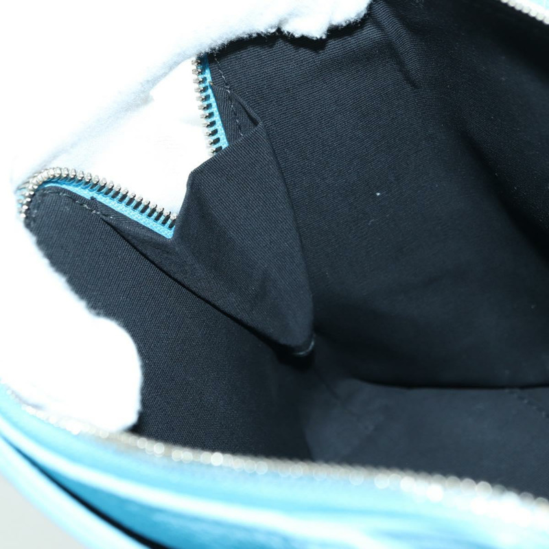 【日本直送】BALENCIAGA 手提包 皮革 兩用 淺藍色 金色 391571 正品 YKZ985M-23