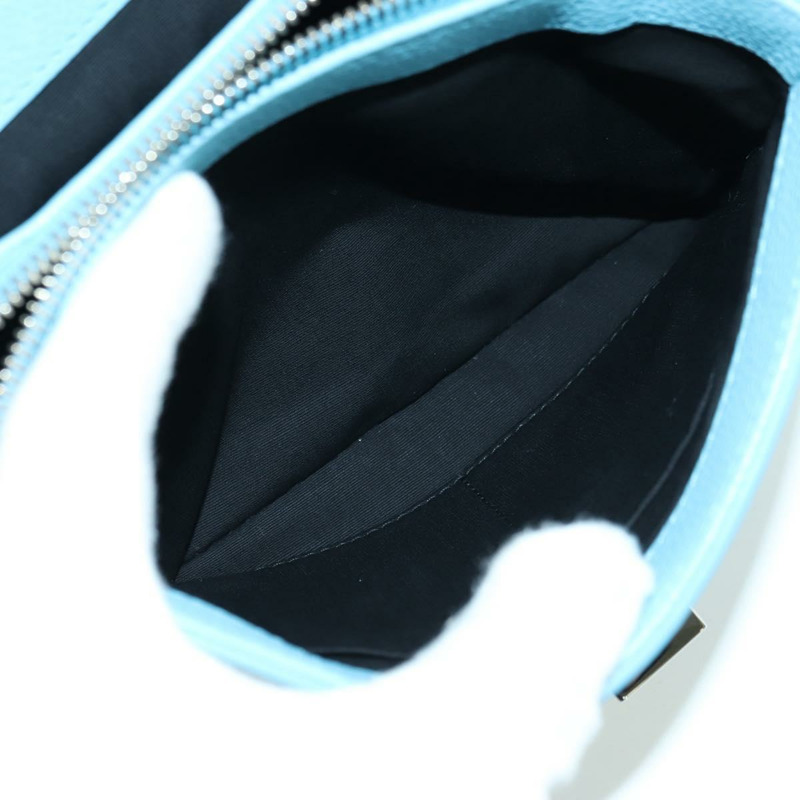 【日本直送】BALENCIAGA 手提包 皮革 兩用 淺藍色 金色 391571 正品 YKZ985M-24