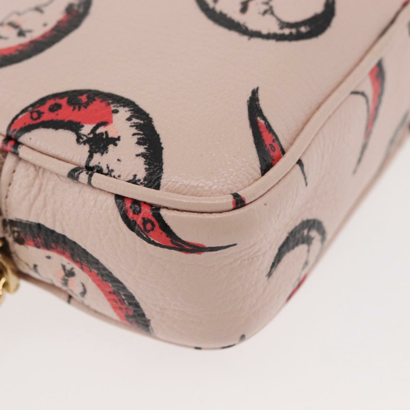 【日本直送】Miu Miu 粉紅金色皮革肩背包，正品 YKZ1066A-13