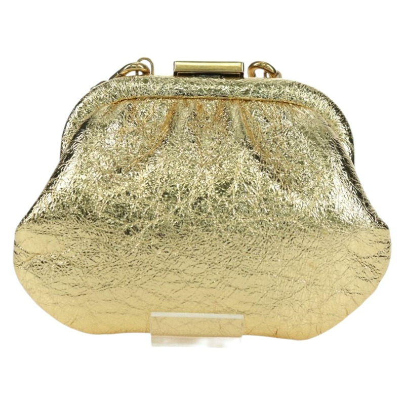 【日本直送】BALENCIAGA Cloud Coin 單肩包 皮革 金色 618915 正品 YKZ1511A-2