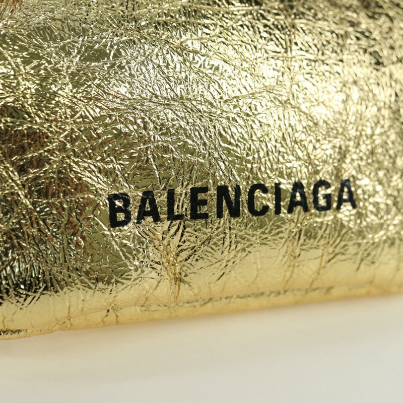 【日本直送】BALENCIAGA Cloud Coin 單肩包 皮革 金色 618915 正品 YKZ1511A-15