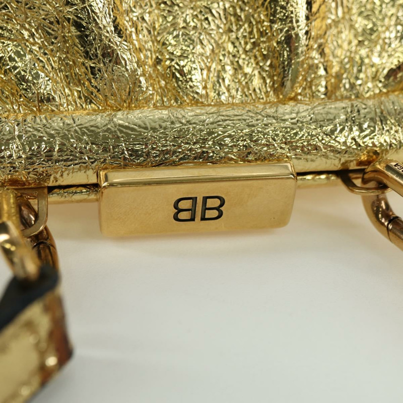 【日本直送】BALENCIAGA Cloud Coin 單肩包 皮革 金色 618915 正品 YKZ1511A-16