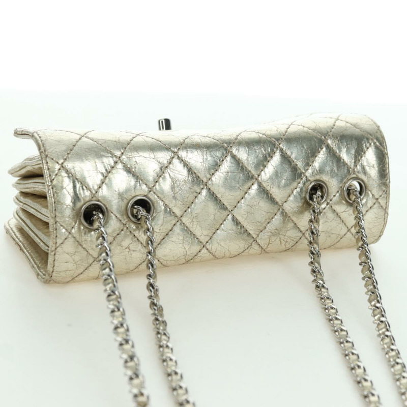 【日本直送】香奈兒 (CHANEL) Matelasse 鏈條肩背包，金色皮革，CC 標誌，正品 YKZ1557SAM-5