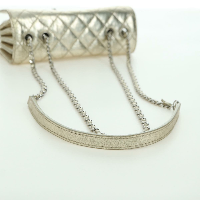【日本直送】香奈兒 (CHANEL) Matelasse 鏈條肩背包，金色皮革，CC 標誌，正品 YKZ1557SAM-6