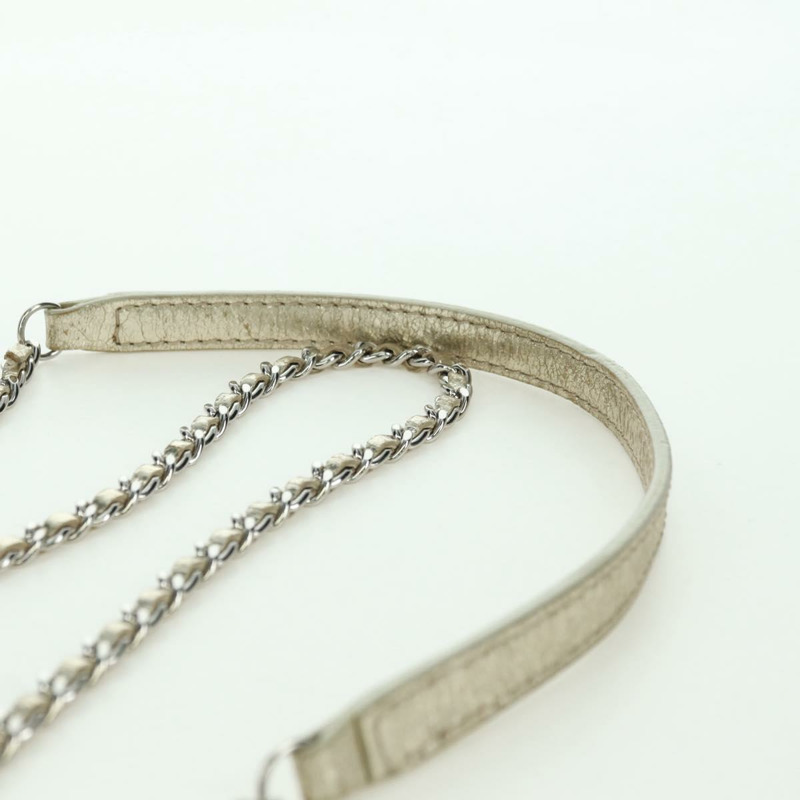 【日本直送】香奈兒 (CHANEL) Matelasse 鏈條肩背包，金色皮革，CC 標誌，正品 YKZ1557SAM-7