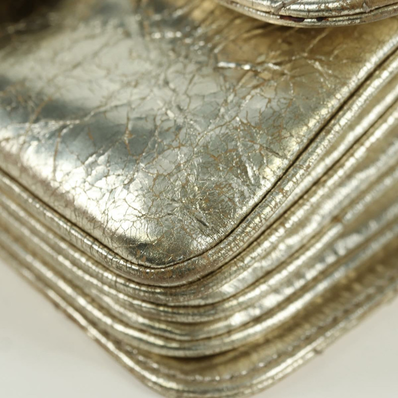 【日本直送】香奈兒 (CHANEL) Matelasse 鏈條肩背包，金色皮革，CC 標誌，正品 YKZ1557SAM-10