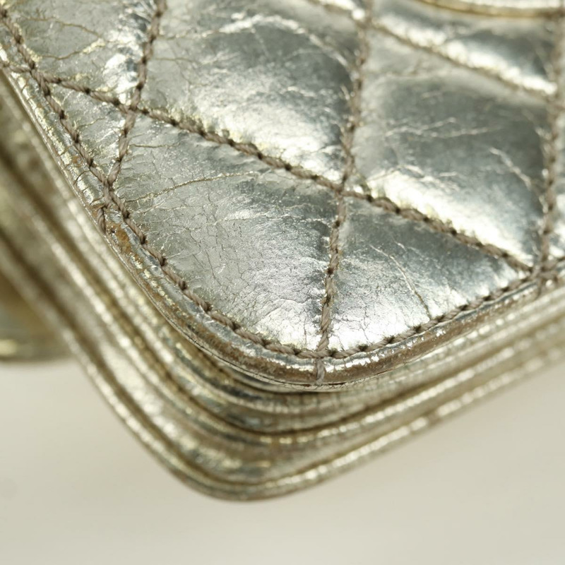 【日本直送】香奈兒 (CHANEL) Matelasse 鏈條肩背包，金色皮革，CC 標誌，正品 YKZ1557SAM-11