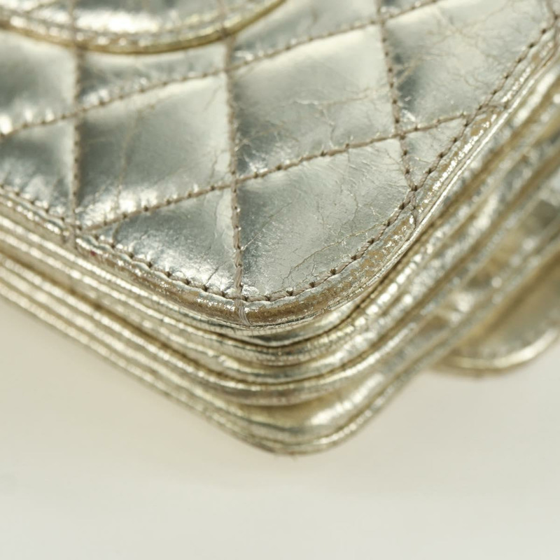 【日本直送】香奈兒 (CHANEL) Matelasse 鏈條肩背包，金色皮革，CC 標誌，正品 YKZ1557SAM-12