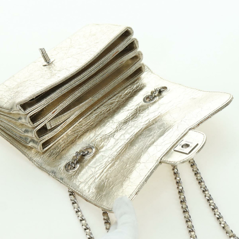 【日本直送】香奈兒 (CHANEL) Matelasse 鏈條肩背包，金色皮革，CC 標誌，正品 YKZ1557SAM-14