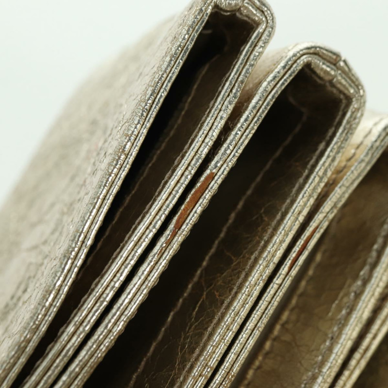 【日本直送】香奈兒 (CHANEL) Matelasse 鏈條肩背包，金色皮革，CC 標誌，正品 YKZ1557SAM-16