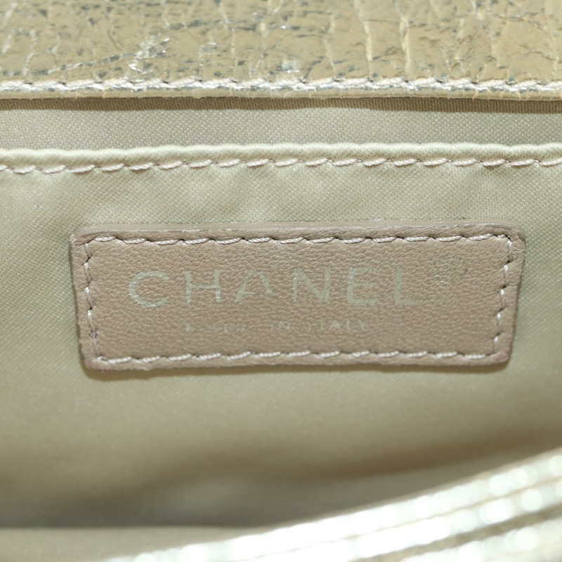 【日本直送】香奈兒 (CHANEL) Matelasse 鏈條肩背包，金色皮革，CC 標誌，正品 YKZ1557SAM-17