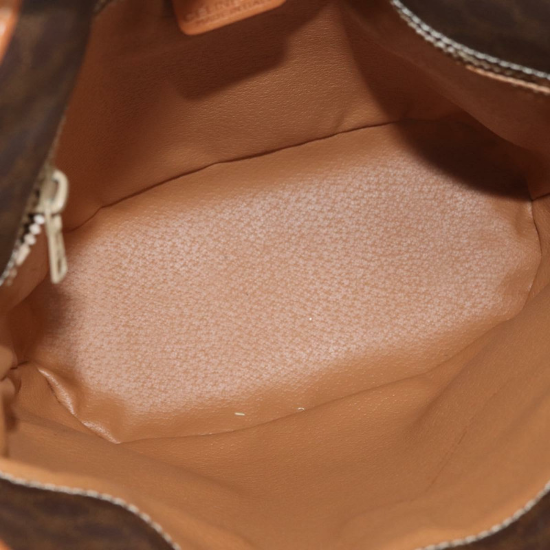 【日本直送】CELINE Macadam帆布迷你圓形包 PVC皮革 棕色金色 正品 am11383A-16