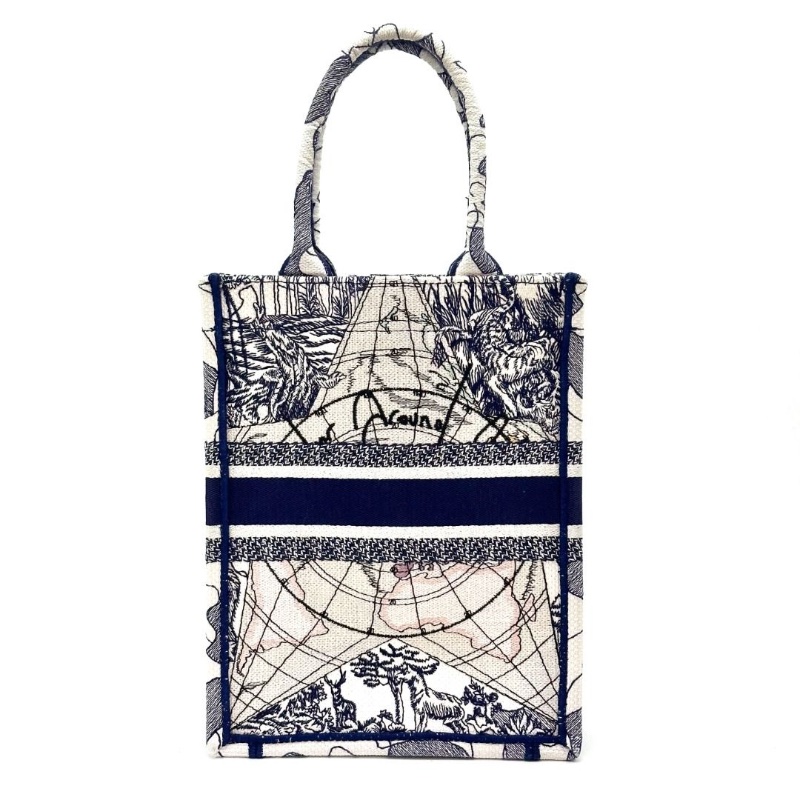 DIOR 限量星座羅盤竪版刺繡手提托特包 20*26*8 9新 配件塵袋-2
