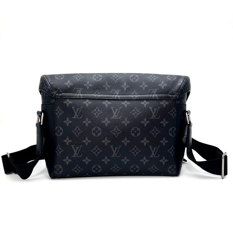 LV voyager系列黑花銀扣肩背斜背郵差包28*22*10  9新 配件塵袋購證-3