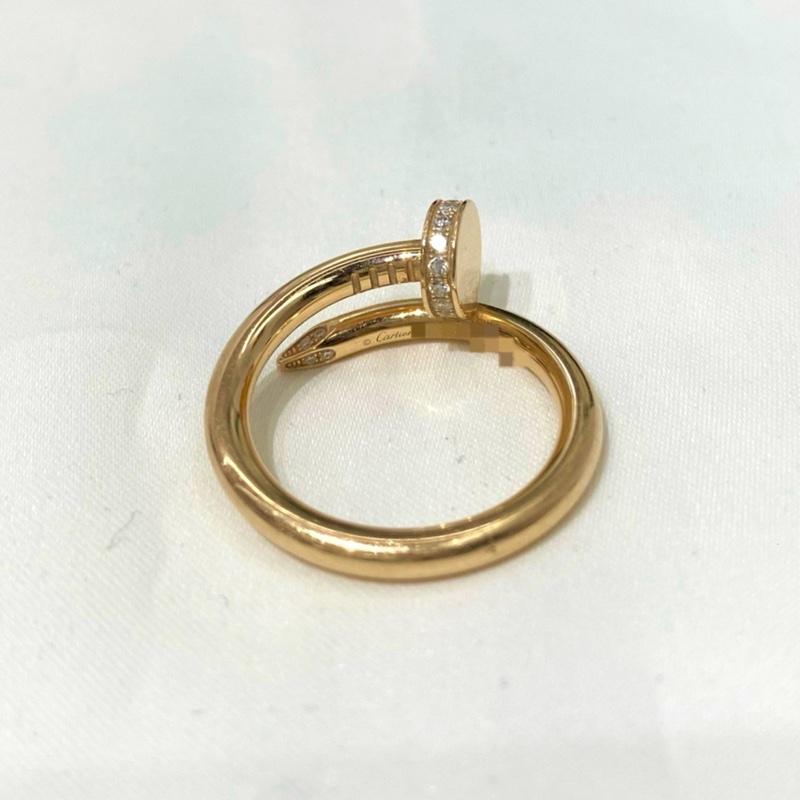 卡地亞/Cartier Juste un Clou系列黃金頭尾鑽釘子戒指，型號B4216900 53號手寸新編碼單品 🈚附件-0