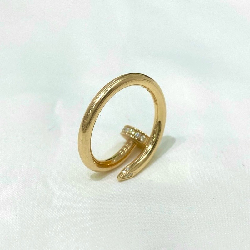 卡地亞/Cartier Juste un Clou系列黃金頭尾鑽釘子戒指，型號B4216900 53號手寸新編碼單品 🈚附件-1