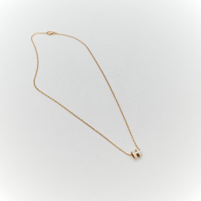 Hermes愛馬仕  pop h  白色項鍊-2