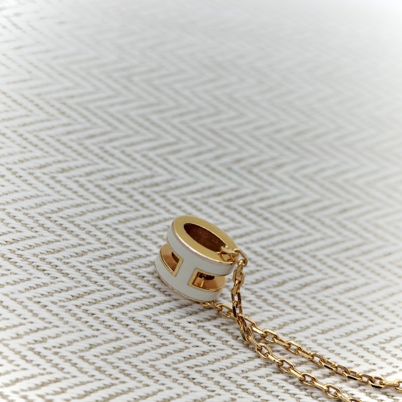 Hermes愛馬仕  pop h  白色項鍊-7