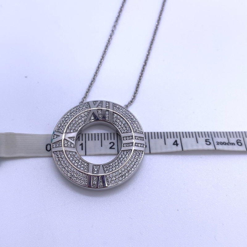 Tiffany蒂芙尼 Atlas X系列圓環白金滿鑽項鍊-5