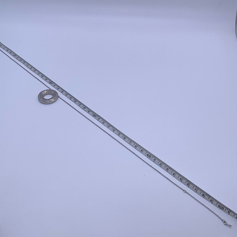 Tiffany蒂芙尼 Atlas X系列圓環白金滿鑽項鍊-6