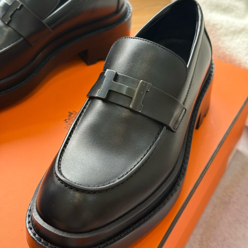 （2026/3月台灣專櫃購證🇹🇼全配）Hermes 限量全黑樂福鞋 購入五萬五-2