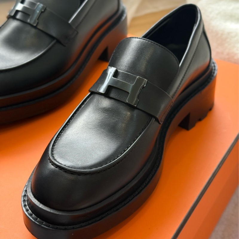 （2026/3月台灣專櫃購證🇹🇼全配）Hermes 限量全黑樂福鞋 購入五萬五-3