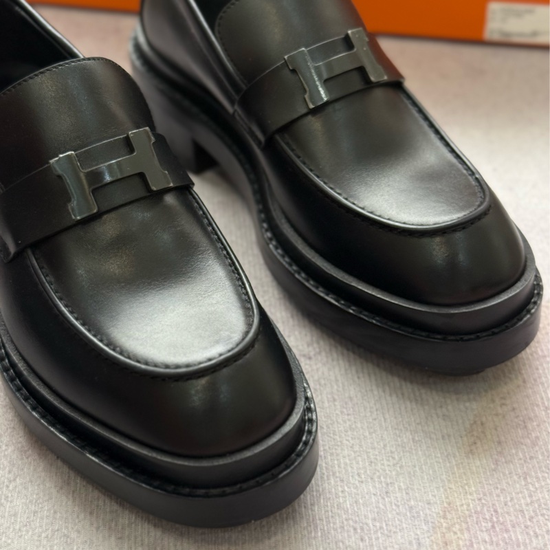 （2026/3月台灣專櫃購證🇹🇼全配）Hermes 限量全黑樂福鞋 購入五萬五-5