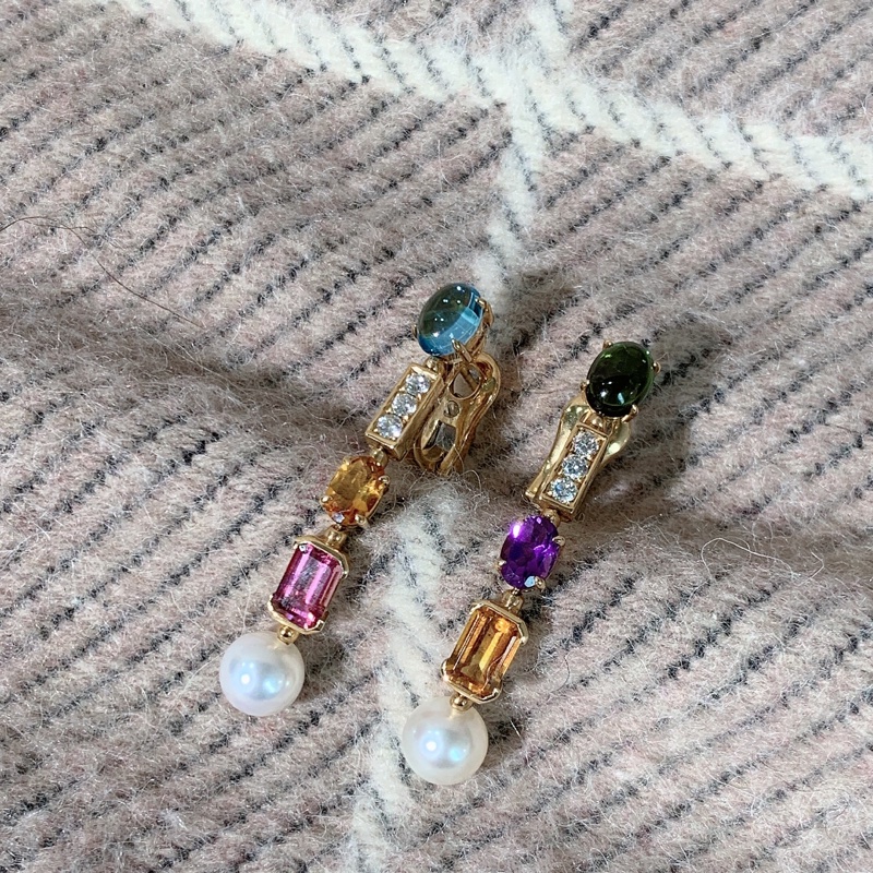 Bvlgari 寶格麗Allegra高珠系列彩寶➕珍珠耳環-4