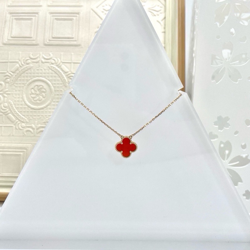 梵克雅寶Van Cleef & Arpels Vintage Alhambra中號紅花項鍊20年-1