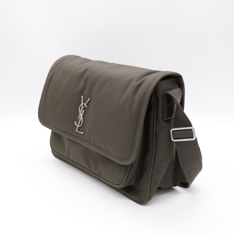 YSL  墨綠色郵差包-3