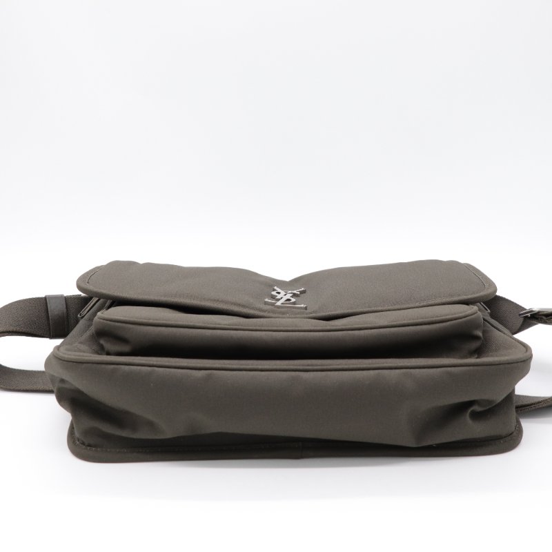 YSL  墨綠色郵差包-5