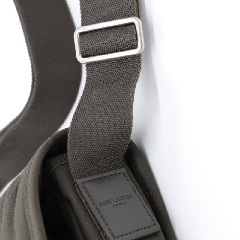 YSL  墨綠色郵差包-8