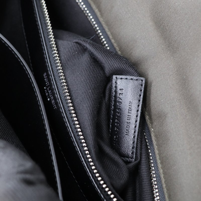 YSL  墨綠色郵差包-15