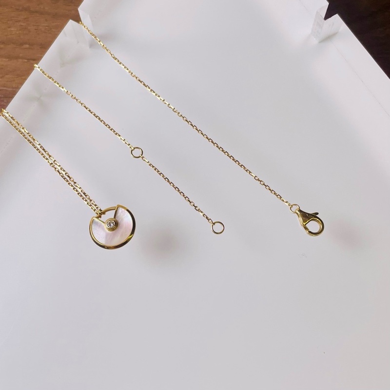 卡地亞/Cartier Amulette de Cartier項鍊 B3047100 18K黃金，鑽-4