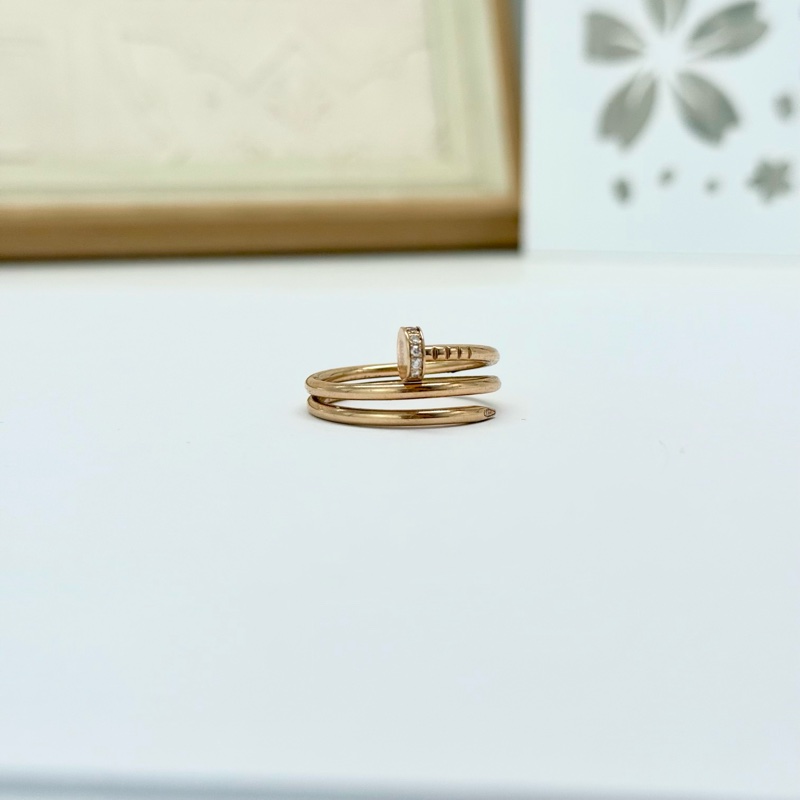 卡地亞/Cartier Juste un Clou戒指 B4210800  58號，配盒-1