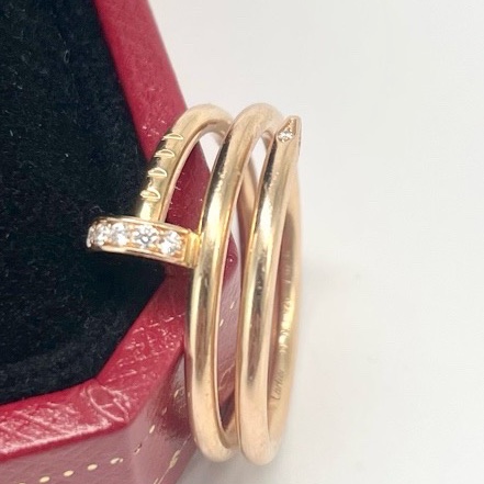 卡地亞/Cartier Juste un Clou戒指 B4210800  58號，配盒-4