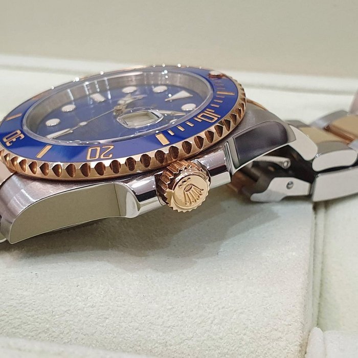 【大眾名錶】ROLEX勞力士 116613LB Submariner 潛行者 2013/07全配件 市場罕見 烤漆面盤 半金藍水鬼 錶徑40mm B1161-5