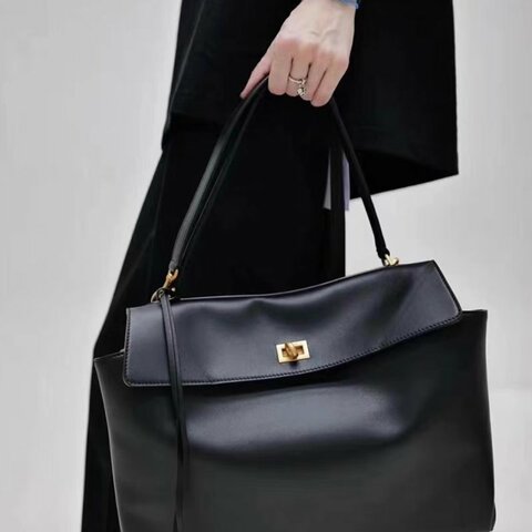 BALENCIAGA 黑金大號 Rodeo手提肩背包 40*25*12 98新配件塵袋