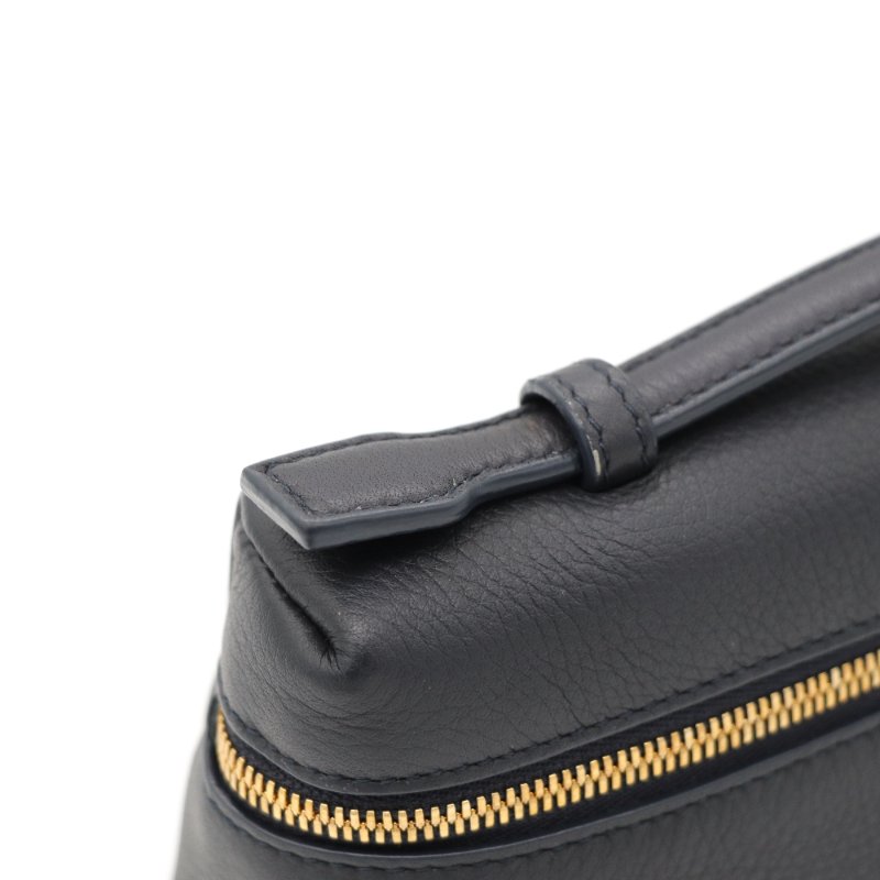 Loro Piana 黑色牛皮 Extra Pocket L19 手提包 飯盒包-7