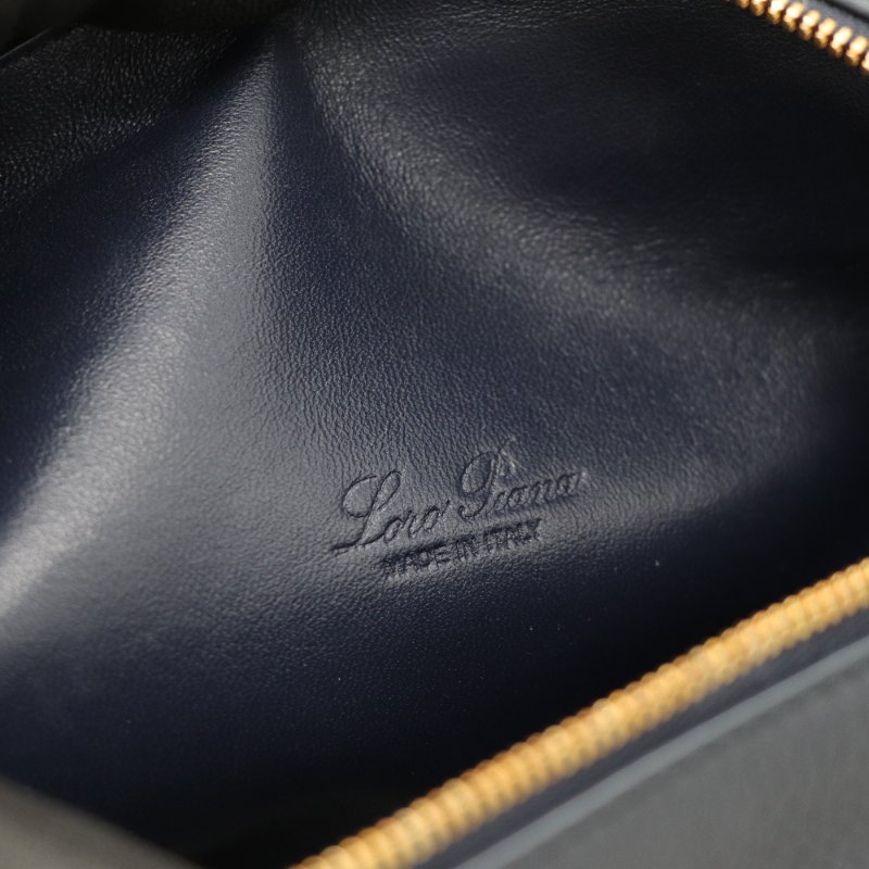 Loro Piana 黑色牛皮 Extra Pocket L19 手提包 飯盒包-8